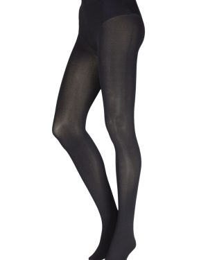 1 Pair Black Pure Matt 100 Tights Ladies Large - Falke