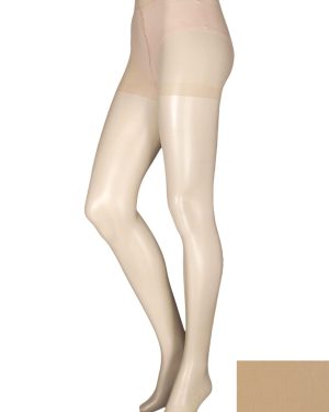 1 Pair Nude 10 Denier Elegance Sheer Tights Ladies Large - Charnos