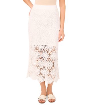 1.state Crochet Midi Skirt