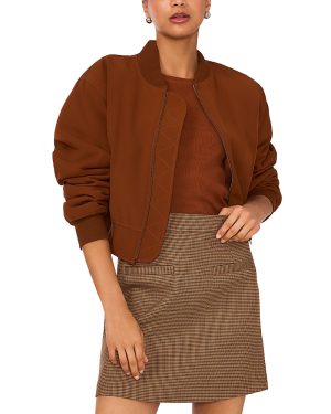 1.state Cropped Bomber Jacket
