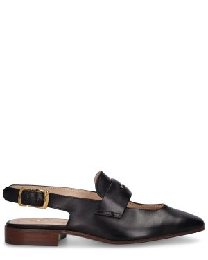 10mm Penny Leather Slingback Shoes
