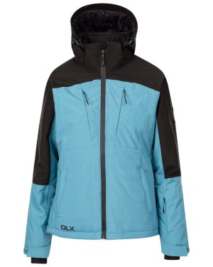 (12, Storm Blue) DLX Womens Ski Jacket With Zip Off Hood Emilia