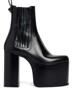 125mm Beatle Leather Platform Boots