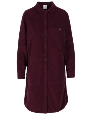 (14, Dark Cherry) Trespass Womens Casual Shirt Dress Allison