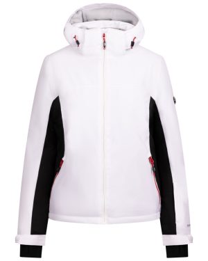 (14, White) Trespass Womens Padded Ski Jacket with Hood Doris