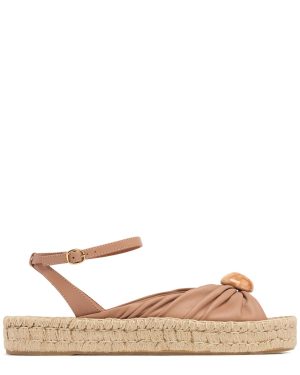 15mm Gleam Leather Espadrilles