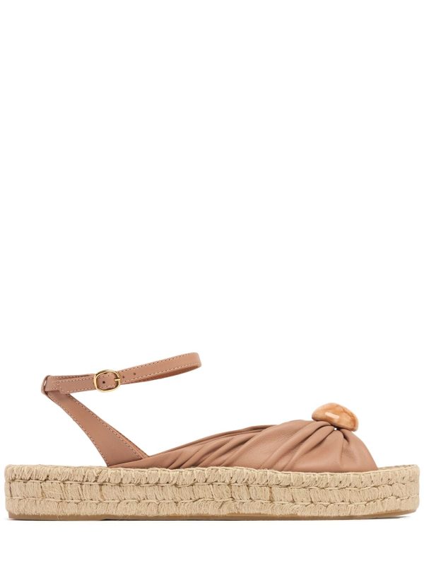 15mm Gleam Leather Espadrilles
