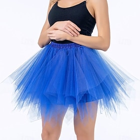 1950s 1980s Rockabilly Short / Mini Petticoat Hoop Skirt Tutu Under Skirt Ballet Dancer Women's Carnival Costume Kings Day Halloween Carnival Performance Party