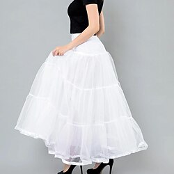 1950s Princess Ankle Length Petticoat Hoop Skirt Under Skirt Tulle Skirt A-Line Women's Performance Wedding Wedding Guest Adults' Skirt