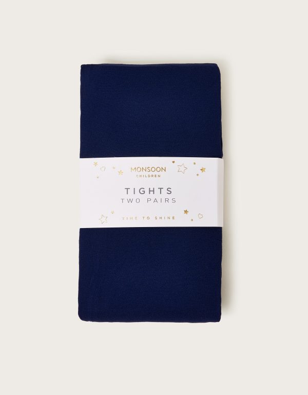 2-Pack 40 Denier Tights Blue