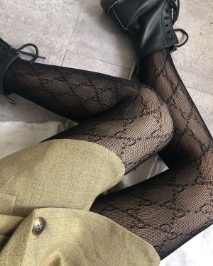 2024 New Double Letter Cc Transparent Slim Pantyhose Fishnet Stockings Sexy Stockings Pantyhose Party Club