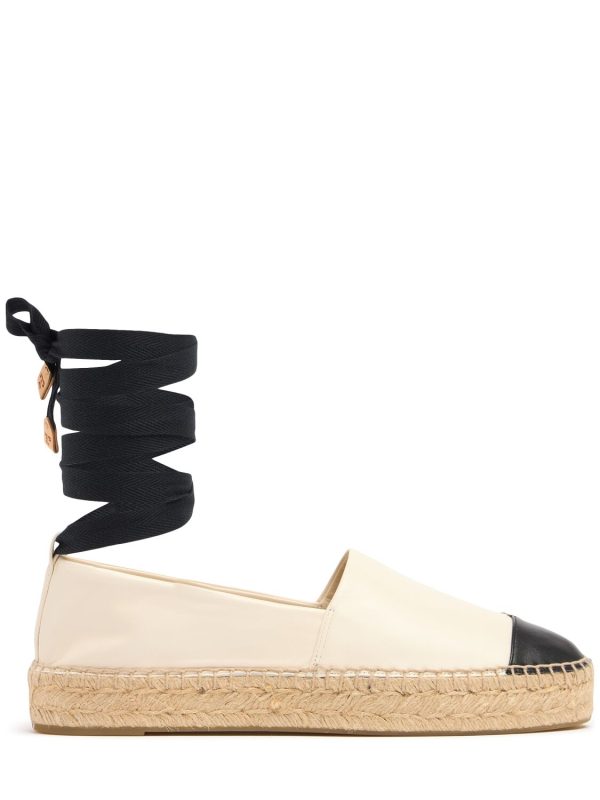 20mm Cap-toe Leather Espadrilles