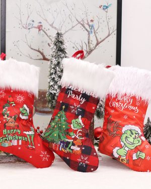 3 Pack Grinchs Stocking Large Grinchs Christmas Stockings
