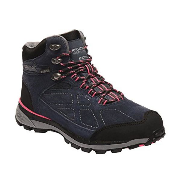 (3 UK, Navy/Duchess Pink) Regatta Womens/Ladies Samaris Suede Walking Boots