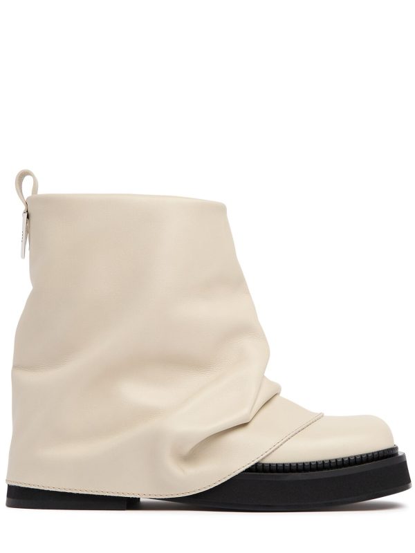 30mm Mini Robin Leather Combat Boots