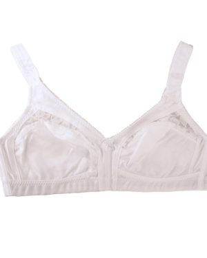 (34DD, White) Marlon Womens/Ladies Lace Firm Control Non Wired Bra