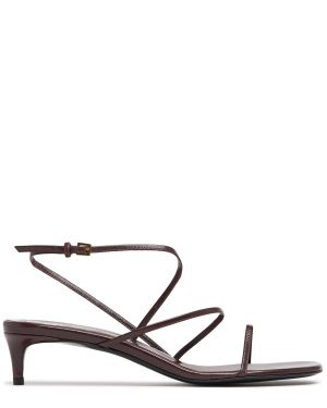 35mm Loop Kitten Heel Leather Sandals