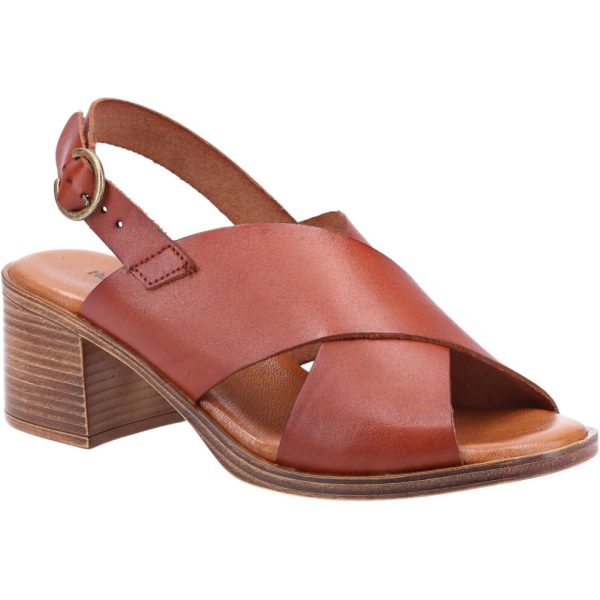 (36, Tan) Hush Puppies: Womens White Gabrielle Heeled Sandal 42
