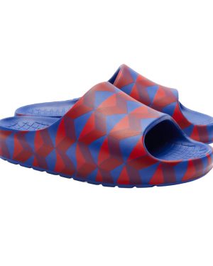 (4 UK, Red/Navy) Lacoste Womens/Ladies Serve 2.0 Sliders