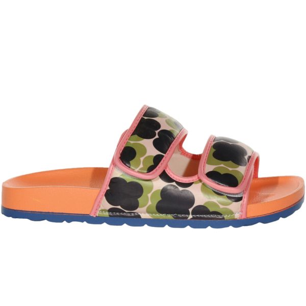 (4 UK, Shadow Flower Olive) Regatta Orla Kiely Twin Strap Summer Beach Sandals Flip Flops Slide Sliders