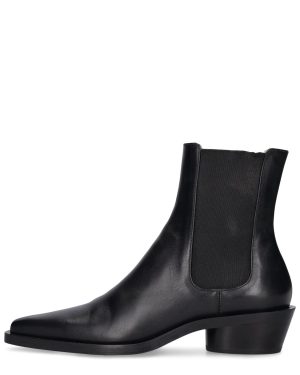 40mm Bronco Leather Chelsea Boots