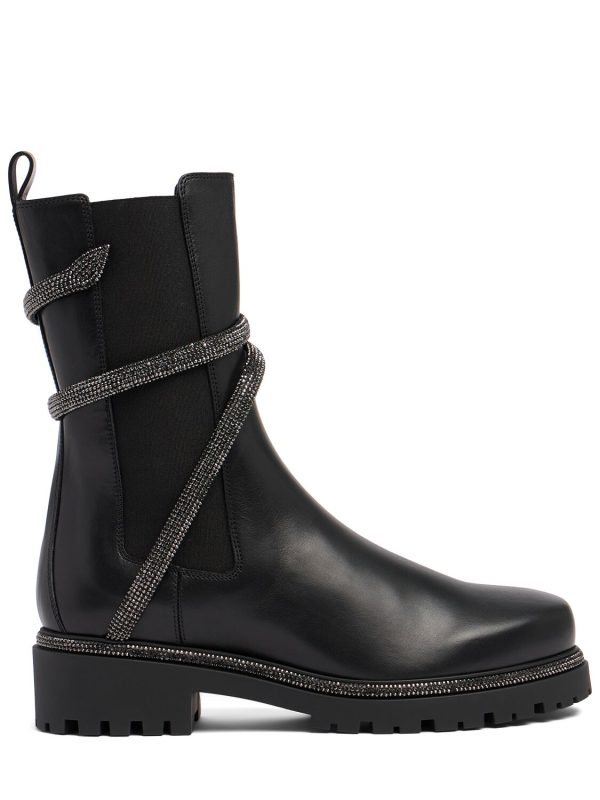 40mm Cleo Leather Chelsea Boots