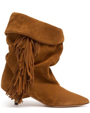 45mm Edrik Fringed Suede Boots