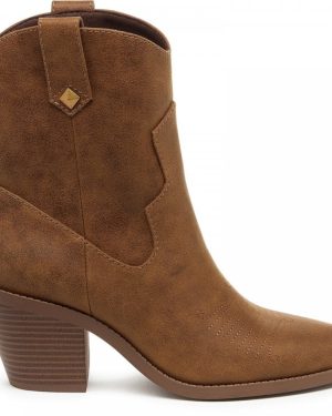 (5 (Adults')) Feather | Walnut | Ladies Heeled Cowboy Boots