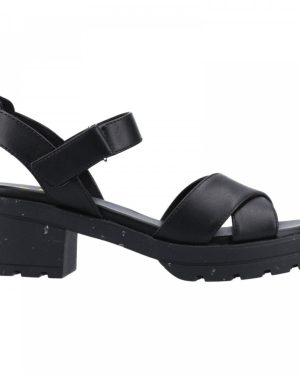(5 (Adults')) Luca | Black | Women's Heeled Platform Sandals