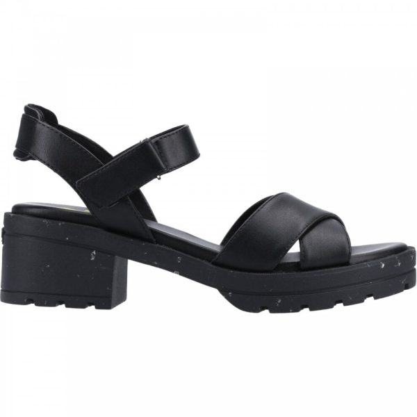 (5 (Adults')) Luca | Black | Women's Heeled Platform Sandals