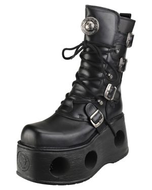 (5) New Rock Space Metallic Neptuno Boots Unisex Platform Boots