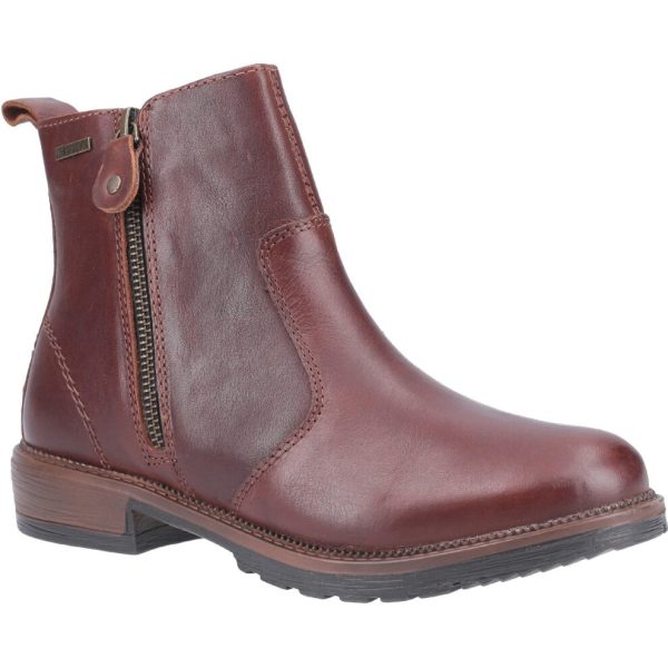 (5 UK, Brown) Cotswold Womens/Ladies Ashwicke Zip Leather Ankle Boot