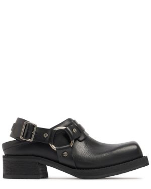 50mm Leather Slingback Mules