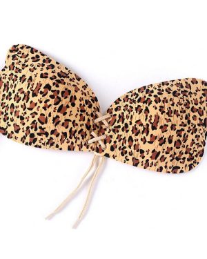 #5505 Women Wings Of The Goddess Instant Breast Lift Invisible Silicone Push Up Bra leopard chest paste