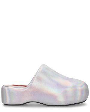 55mm Bubble Faux Leather Clogs