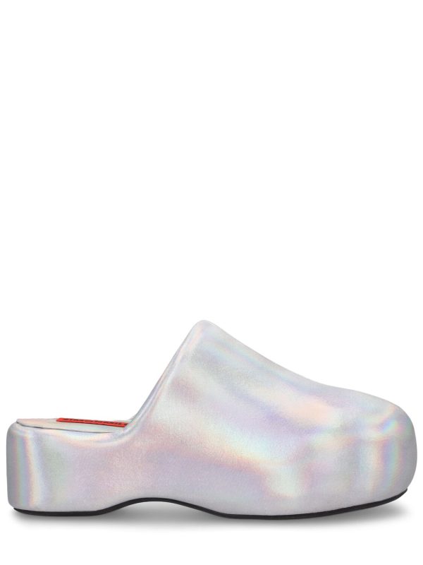 55mm Bubble Faux Leather Clogs