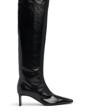55mm Ona Glazed Leather Knee-high Boots