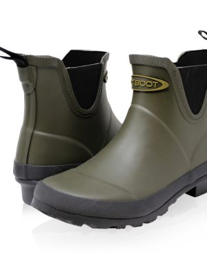 (6 UK EU39, Green) Dirt Boot Women`s Waterproof Equestrian Slip On Stable Muck Yard Chelsea Boots
