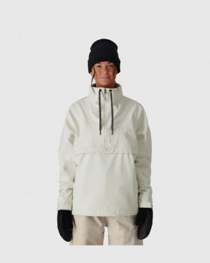 686 Waterproof Anorak - White Swirl - S