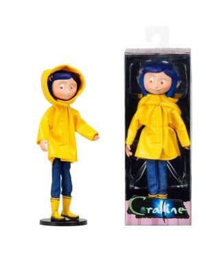 7 Inch Coraline Bendy Fashion Doll in Raincoat and Boots Caroline Figure Gift