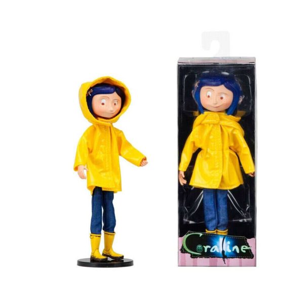 7 Inch Coraline Bendy Fashion Doll in Raincoat and Boots Caroline Figure Gift