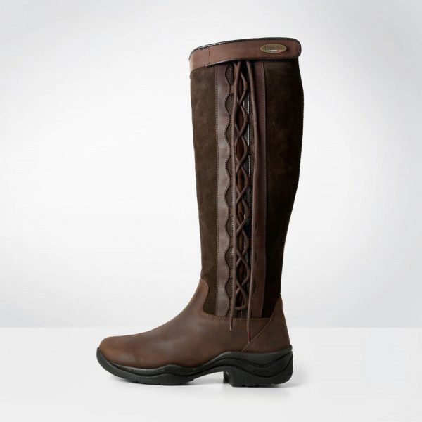 (7.5 UK Wide, Brown) Brogini Womens/Ladies Leather/Suede Winchester Country Boots