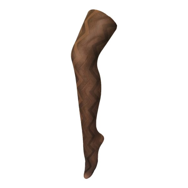 (8-14 UK, Argyle Brown) Sock Snob - Ladies Coloured 80 Denier Opaque Patterned Fashion Tights