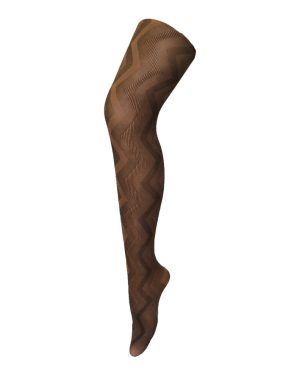 (8-14 UK, Argyle Brown) Sock Snob - Ladies Coloured 80 Denier Opaque Patterned Fashion Tights
