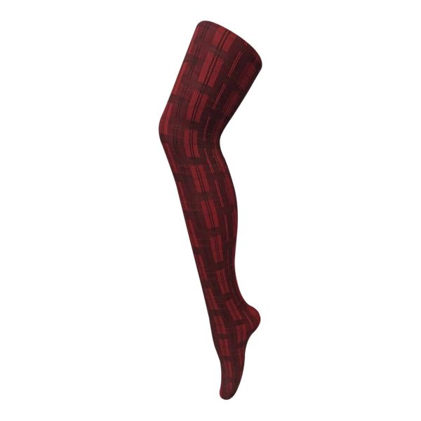 (8-14 UK, Skye Red) Sock Snob - Ladies Coloured 80 Denier Opaque Patterned Fashion Tights