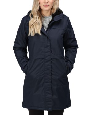 (8, Navy) Regatta Womens Remina Outdoor Warm Winter Waterproof Parka Jacket - Navy