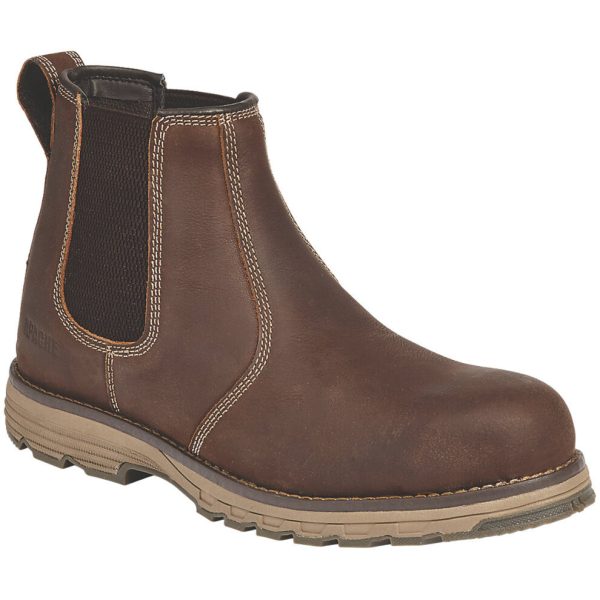 (8 UK 42 EU) Safety Dealer Chelsea Work Boots Brown Leather
