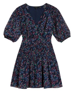 (8 UK, Navy) Ted Baker Womens/Ladies Casadee Mini Smock Panel Wrap Dress
