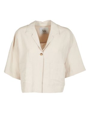 8PM Cropped One-buttoned Blazer