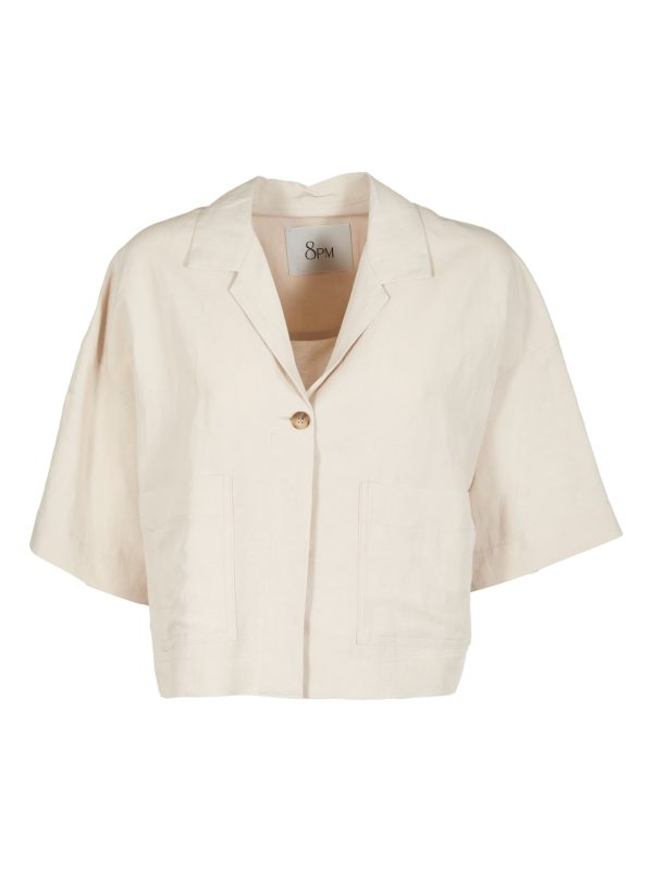 8PM Cropped One-buttoned Blazer
